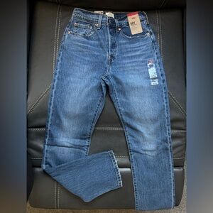 Classic 501 Levi Blue Denim Straight Leg Jeans